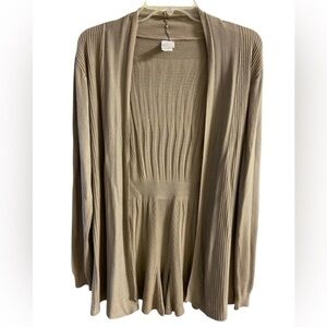 Anthropologie northern Angel Tan Women's Cardigan 1X